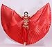Pilot-trade clothing trade co.,Ltd Wuchieal Women's Professional Belly Dance Costume Angle Isis Wings No Stick Red