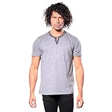 Lucky Brand Men's Notch Shirt in, Heather Grey, X-Large
