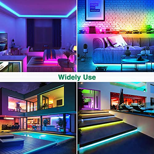 Lamomo Led Strip Lights,Flexible RGB Led Lights Neon Rope IP65