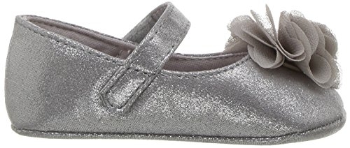 Baby Deer Girls' 02-4746 Mary Jane Flat, Silver, 3 Child US Infant