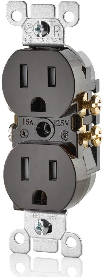 Leviton T5320-WMP M22-Straight Blade Tamper Resistant Duplex Receptacle, 125 V, 15 A, 2 Pole, 3 Wire, 10 pack, White - - 
