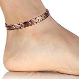 VITEROU Unisex Magnetic Pure Copper Therapy Anklet with Healing Magnets for Arthritis Pain Relief,3500 Gauss,11 inches