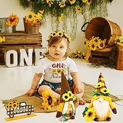 2 Pcs Sunflower Garden Gnome Summer Fall Thankful
