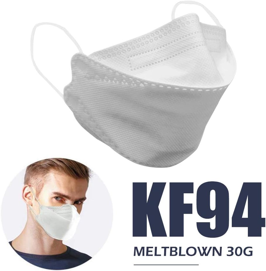 KF94 Face Masks, 4 Layer Non-woven Mask with Custom Package Bag (1/5/20 pcs) (1pcs-PE package)