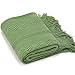 battilo Inc Intricate Woven Throw Blanket with Raised Patterns and Tasseled End 50