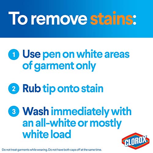 Clorox Bleach Pens, Zero Splash Stain Remover Pen, Spot Cleaner, 2