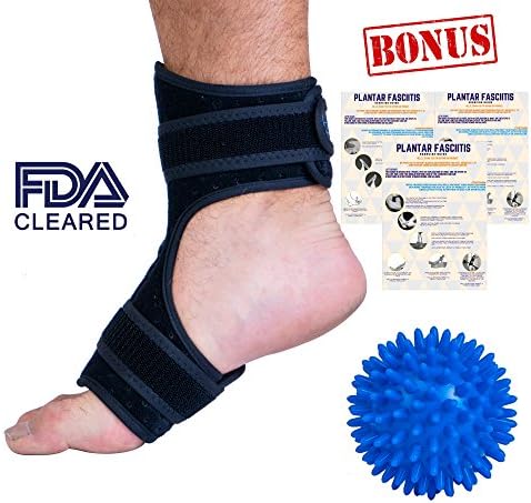 Plantar Fasciitis Night Splint by Marvel Med | Dorsal Foot Splint for Plantars Fasciitis | Adjustable Brace for Achilles Tendonitis | Adjustable Size for Women, Men | Right or Left Foot and Ankle