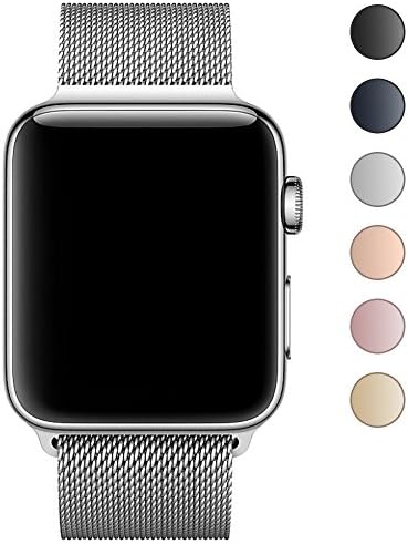 Fening for Apple Watch Band 42mm, Milanese Loop Stainless Steel Mesh For iWatch Band with Magnetic Lock for Apple Watch Series 3 Series 2 Series 1 Edition - Silver