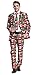 Men's Christmas Party Suit Funny Costume Novelty Xmas Jacket Trousers with Tie Rein of The Pud Small