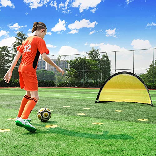 PodiuMax 6ft Pop Up Soccer Goal Sets 2 Portable Soccer Nets with