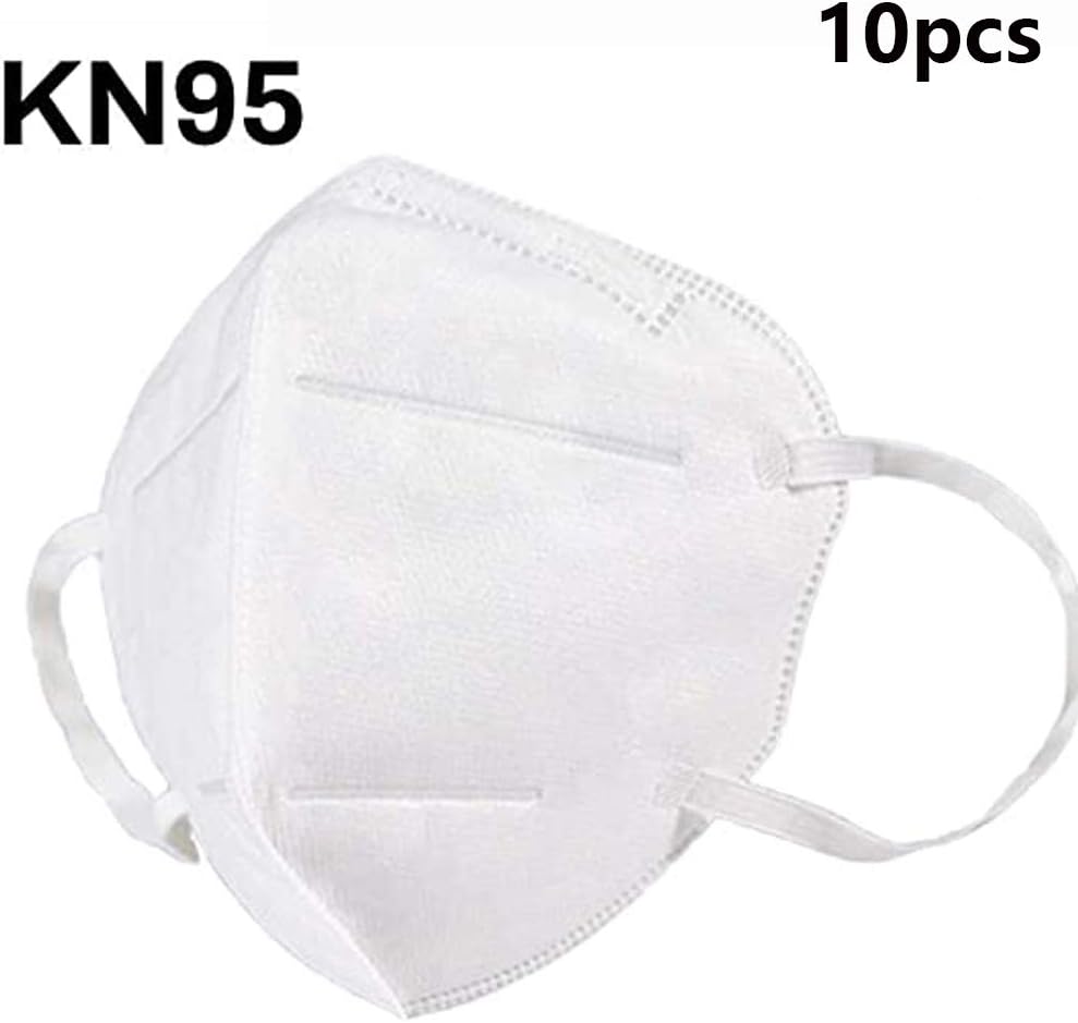Face Mask Respirator Filters Anti Pollution Anti Face Cup Mask Respirator with Active Carbon Fold Flat Dust Mask (10pcs)