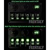Proelectric-Green-LED-Light-1-Waterproof-MarineBoat-Car-Switch-Panel-6-Gang-USB-Charger-Voltage-Indicator-Power-Socket-5-pin-On-Off-Rocker-Switch