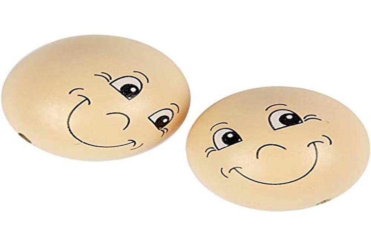 Creativ 57100 Smiley Balls, D: 40 mm, wood, 10 pcs