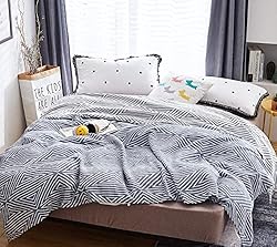 MEJU Blue Checks Stripes Triange Muslin Reversible