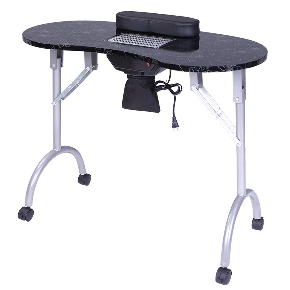 Manicure Nail Table Portable Folding Station Desk Spa