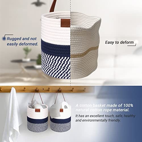 GORIFEI Small Hanging Basket 2 Packs, 7.87 x 7 inch Hanging Wall Basket