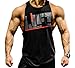 Imily Bela Men's Loose Lift Floral Print Cotton Racerback Top Tanks T Shirts