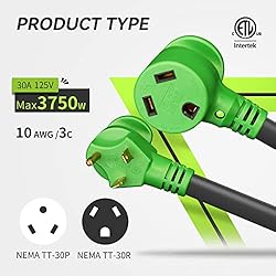RVMATE 30 Amp 15 Feet RV Power Extension Cord with