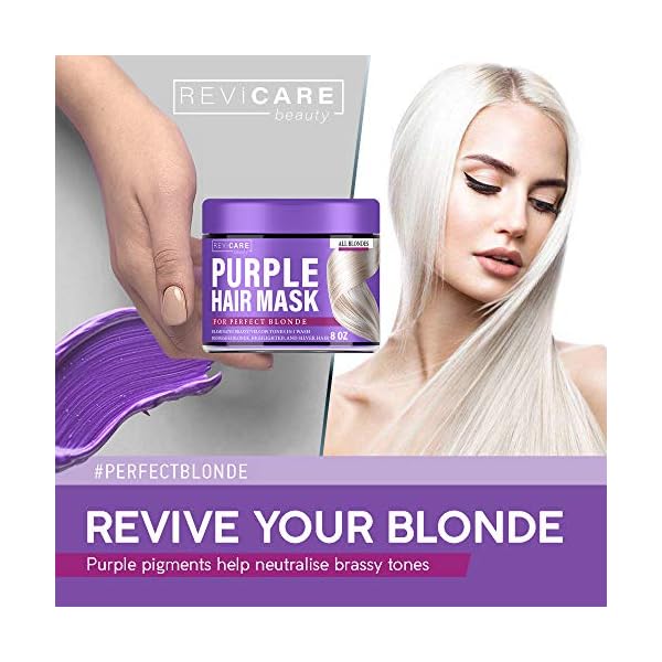 Purple Hair Mask Hair Toner w/Avocado Oil, Retinol & Silk Protein for Blonde Hair, Ash