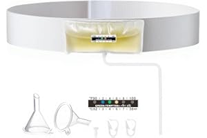 POSWIN Urine Test Complete Kit – 2 to 4 oz Concealed Sample Bag with Adjustable Belt,Urine Test for Hospital & Infirmary with Thermometer Stickers and Silicone Funnel (Large)