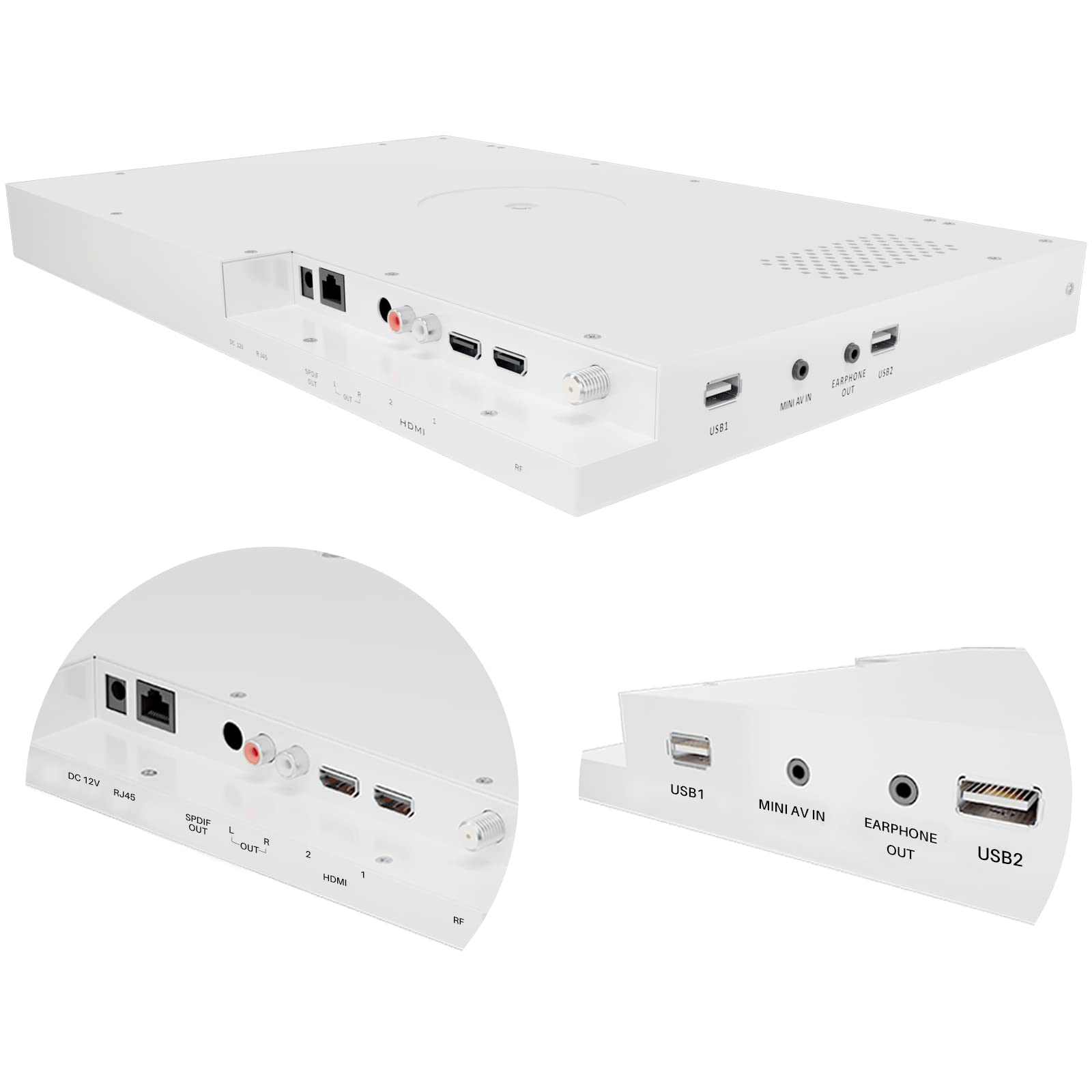 SYLVOX Kitchen TV,15.6 inch Under Cabinet TV, Televison for Kitchen, Smart TV Built-in APP Store, Support WiFi Bluetooth, 1080P Small TV for RV Camper, Bedroom, Boat