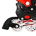 Kids Adjustable Inline Roller Blade Skates Scale Sports Red Small Sizes Safe Durable Outdoor Featuring Illuminating Front Wheels 905