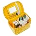 EN'DA Big Travel Cosmetic Case Large toiletries bag with quality zipper durable handy Makeup bags (Yellow)