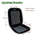 Zento Deals 2 Pcs. of Premium Quality Comfortable Black Wooden Beaded Plush Velvet Seat Cover- Good Ventilation Massage Cool Car Seat Cushion