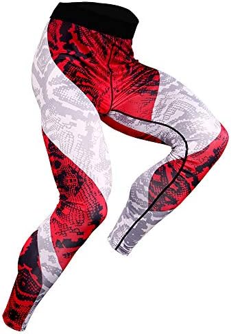NATURET Compression Pants Running Tights & Men's Athletic Long Sleeve Baselayer Shirt Skin Fitness Lycra Set