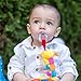 BabyHuggle Caterpillar Pacifier - Stuffed Animal Toy with Detachable Silicone Baby Dummy, Binky Clip Leash & Squeaky