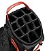 TaylorMade Flextech Crossover Stand Bag, Black/Blood Orange