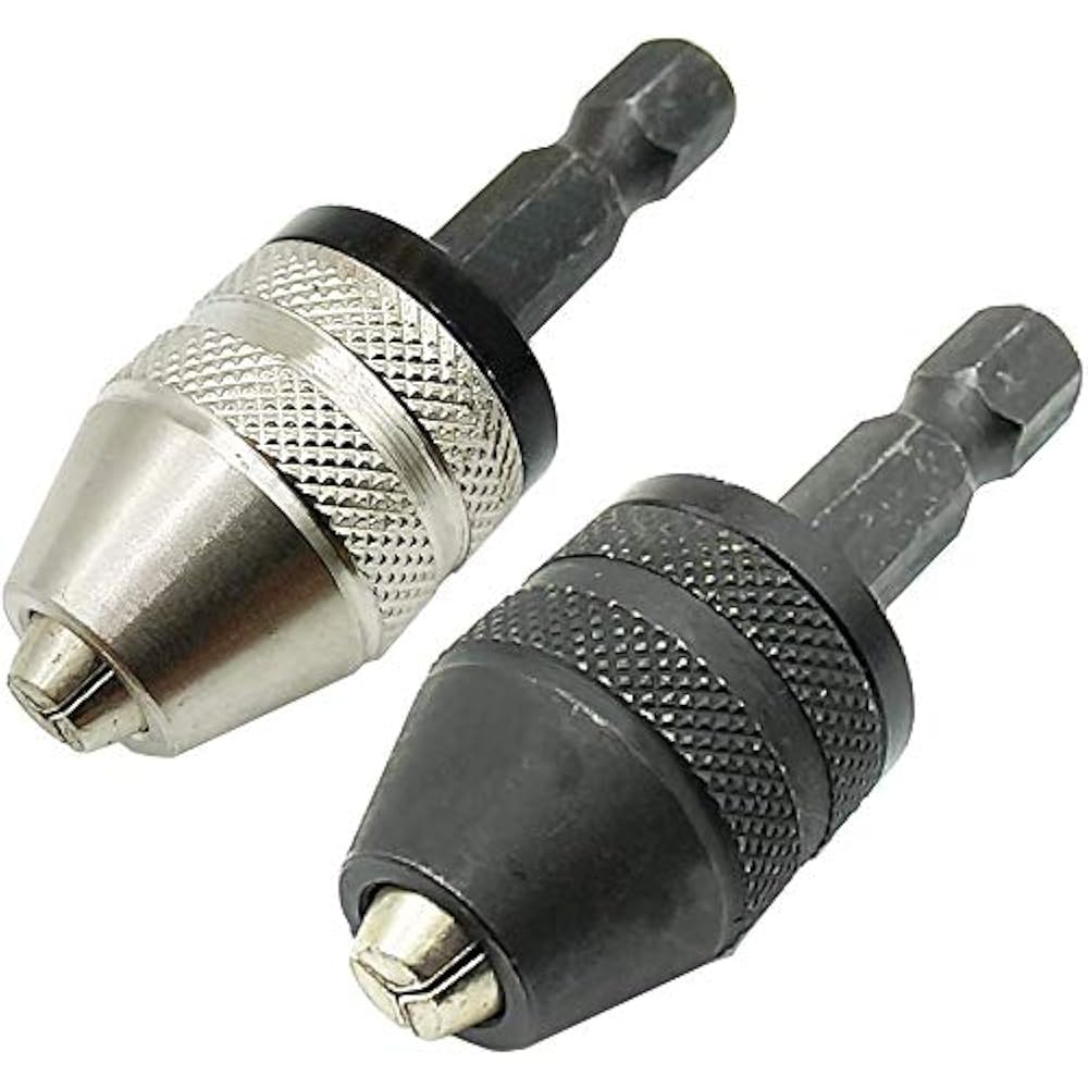 2PCS 0.33.6mm Keyless Drill Chuck Conversion Tool, Adapter, 1/4Inch