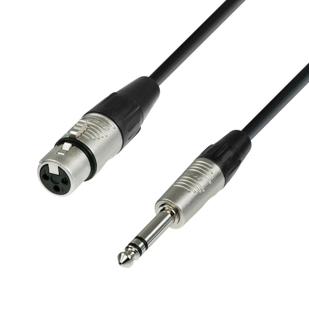 Adam Hall 4 Star Series 0.3m Rean XLR Female to 6.3mm Jack Stereo Microphone Cable