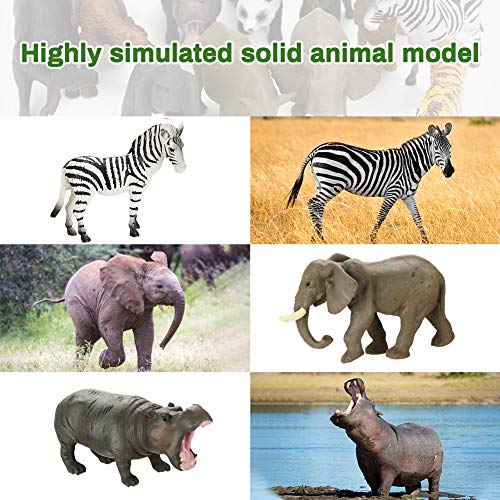Achort Mini Animal Figures Set 12Pcs Safari Animal Toys Small Zoo