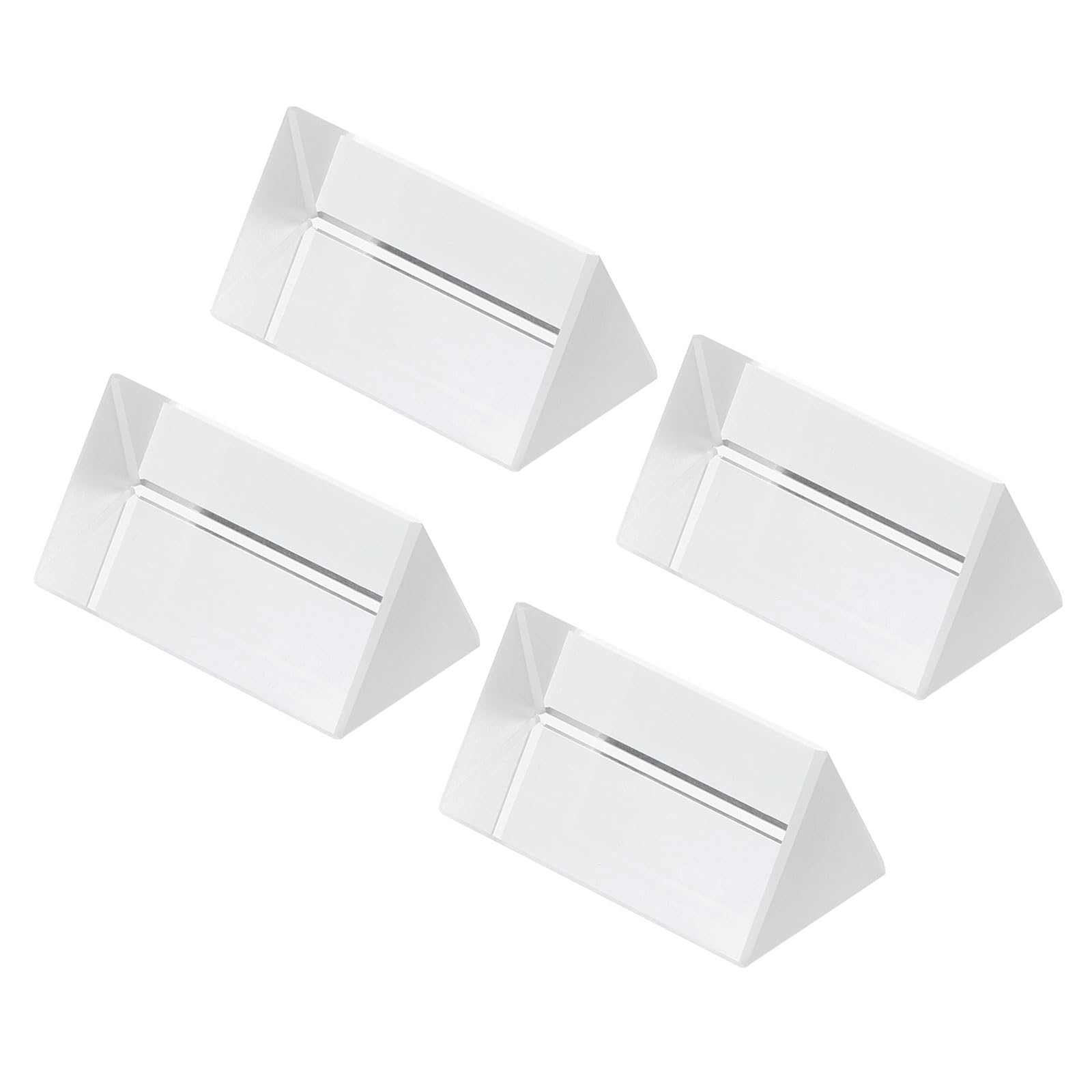 PATIKIL 50mm/2 Inch Triangular Prism, 4 Pack Glass Optical Crystal Rainbow Prism for Photography Physics Teaching Lights Photo, Clear