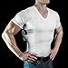 ConcealmentClothes Men’s V-Neck Undercover- Concealed Carry Holster Shirt (Large, White)