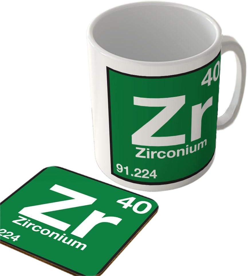 McMug (40) Zirconium - Zr - Periodic Table Mug and Coaster Set
