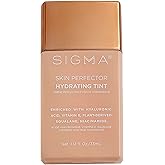 Sigma Beauty Skin Perfector – Hydrating Skin Tint Foundation for Lightweight, Buildable Coverage, With Hyaluronic Acid, Niacinamide Serum, and More (2 Light Beige Tint, 1.12oz)
