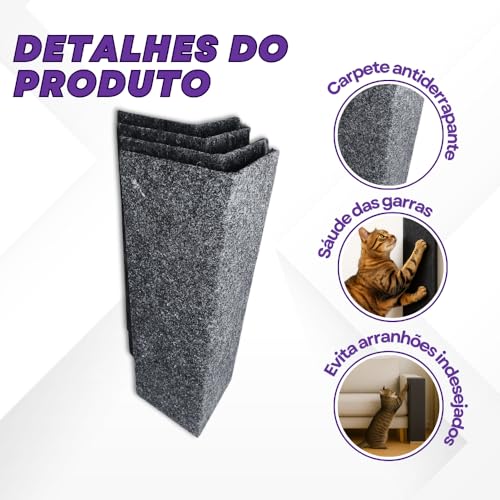 BOXFAN Kit Arranhador para Gatos Protetor de Sofá e Cama Box (Kit com 2 Arranhadores - Kit com 4 Arranhadores) (4 Arranhadores)