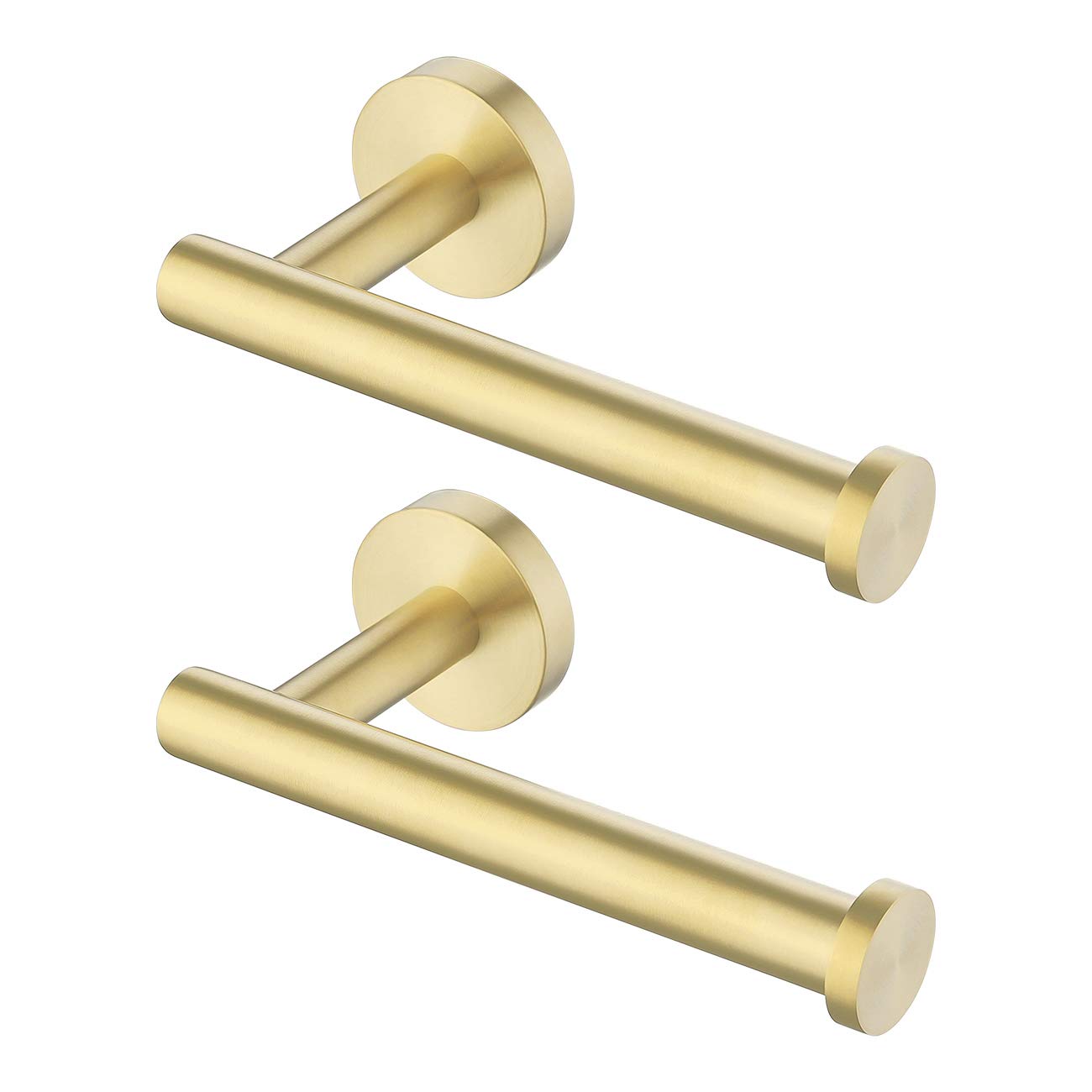 KES Toilet Roll Holder Bathroom Tissue Paper Dispenser SUS304 Stainless Steel Wall Mounted 2 Pack Brushed Brass, A2175S12-BZ-P2