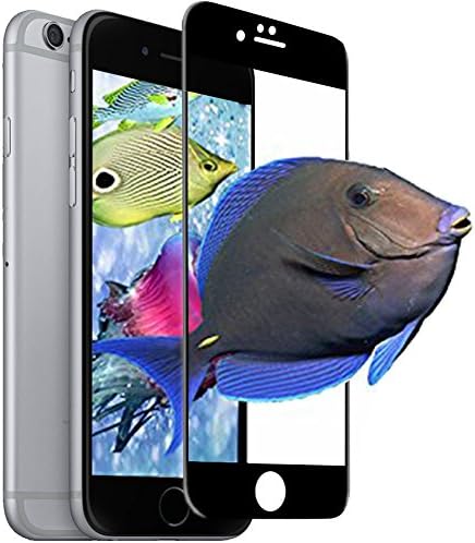 iPhone 7 6S 6 Plus Screen Protector Full Tempered Glass Edge Coverage Henjoy Tech Screen Guard Anti Glare Fingerprint (iPhone 7 Plus - Black)
