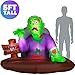 Holidayana Halloween Inflatable Crawling Zombie - 5ft Tall Spooky Outdoor Yard Decoration Crawling Blow Up Zombie with LED Lights, Built-in Fan, and Tie-Downs
