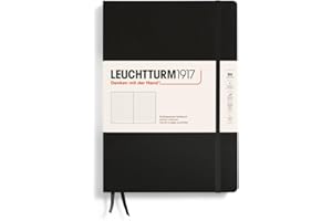 LEUCHTTURM1917 - Notebook Hardcover Composition B5-219 Numbered Pages for Writing and Journaling (Black, Dotted)