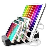 FengLan Charging Station Detachable Universal 4 Ports USB Charging Dock Desktop Charging Stand Organizer Fits most USB-Charged Devices