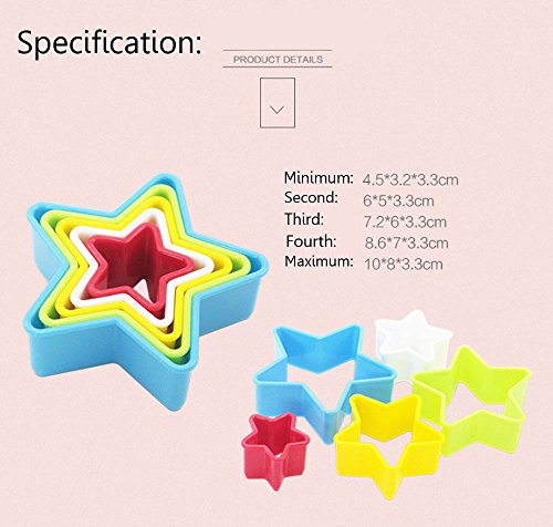 32 PCS Cake Cutter Cookie Cutter Set, Biscuit Cutter Set, Multi-size Sandwich Fondant Cake Fruit Vegetable Shapes Cutter Set (Square, Round, Star, Heart, Flower, Gingersnap)