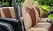 FH Group PU160BROWNBEIGE115 Brown/Beige PU Textured High Back Leather Seat Cover (Airbag Compatible and Split Bench)