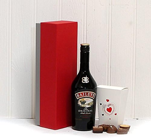 Baileys Original Irish Cream & 12 Delicious Luxury Belgian Chocolates in a Heart Gift Box - Gift ideas for Christmas, Valentines, Mothers Day, Birthday, Anniversary, Wedding, Business and Corporate