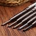 Eyebrow Pencil in Diamond-shape, Waterproof and longlasting, Retractable and Automatic body, Double-ends With Eyebrow Brush(Comb), 5 Colors: Black, Brown, Light Brown, Dark Brown, Grey