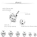 ORAZIO 6 Pairs Stainless Steel CZ Stud Earrings for Women Cartilage Stud Earrings Screwback Silver Tone 3-8mm