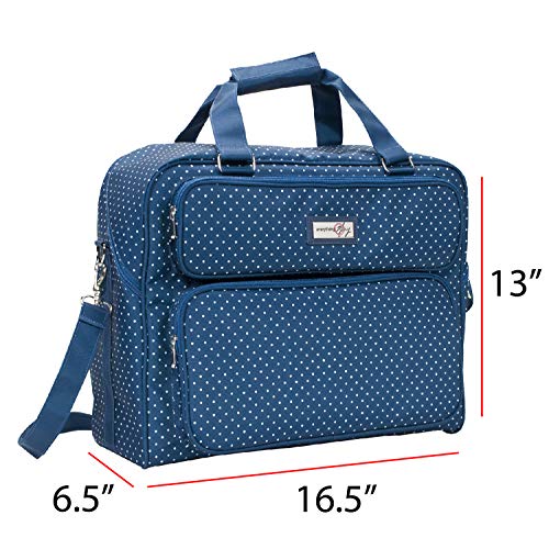 Deluxe Universal Sewing Machine Case, Blue Portable Cover Tote Bag